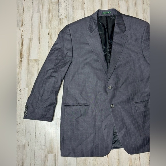 Lauren Ralph Lauren Blazer Jacket Men's 46R Gray Classic Stripe - Picture 3 of 12